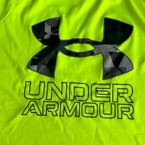 Under Armour Yellow Athletic Short Sleeve Tee - Large - Picture 3 of 4